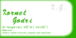 kornel godri business card